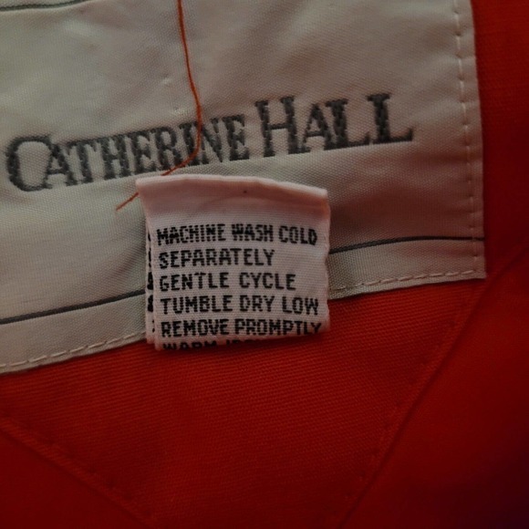 VTG Catherine Hall Jacket Womens Large Red 80s 90s Retro Puffer Winter Warm Coat - Picture 7 of 13